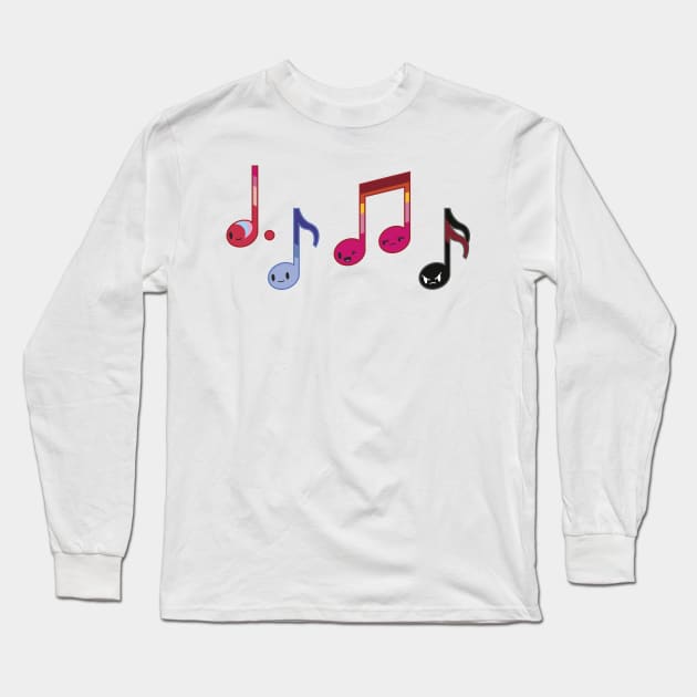 Rockstar Notes Long Sleeve T-Shirt by FlamingFox